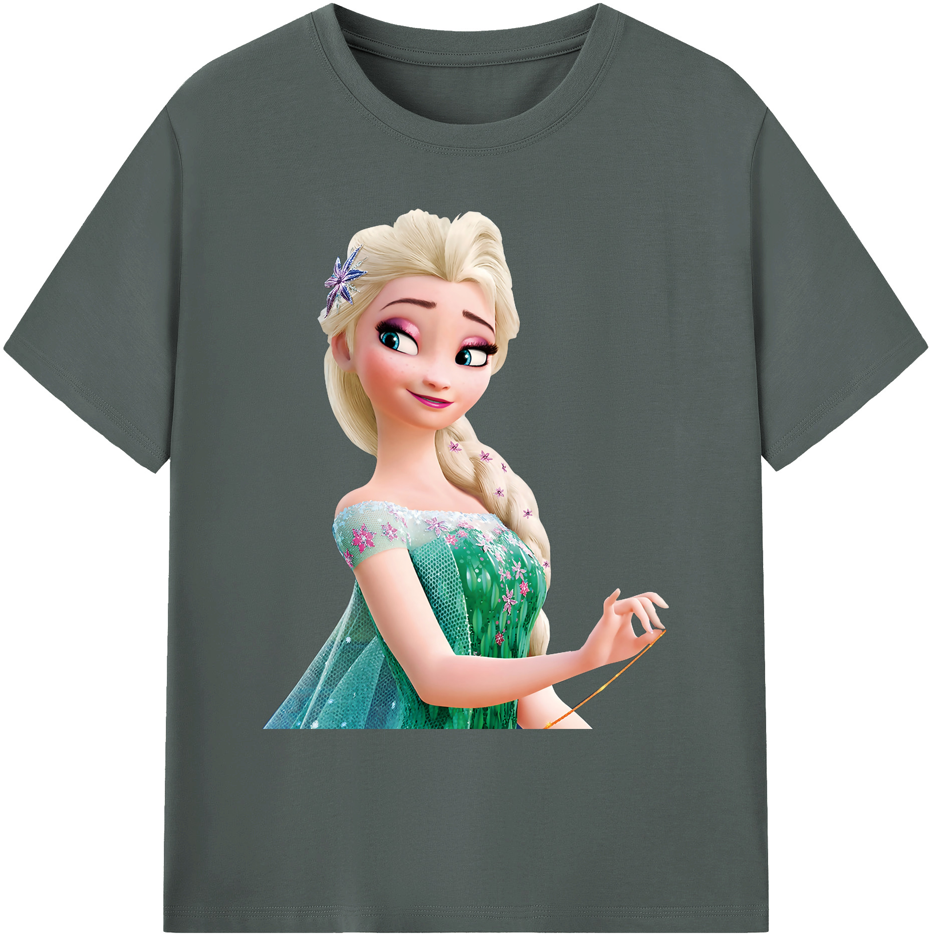 （画像用） アナと雪の女王 アンナ エルサ Frozen Anna Elsa 綿100％ メンズ半袖Tシャツ｜肌触りやわらか＆通気性